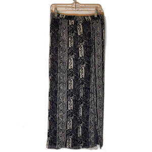 American Eagle Outfitters Bohochic Beachy Blue/White Print Maxi Skirt 2 Slits 6